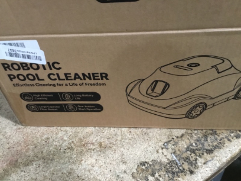 Photo 1 of (2026 Upgrade) Cordless Robotic Pool Cleaner, Automatic Pool Vacuum for Above Ground & Inground Pools, 180-Min Runtime, 3L Basket for Leaves & Debris, Auto-Parking, Powerful Suction up to 2200 Sq.Ft