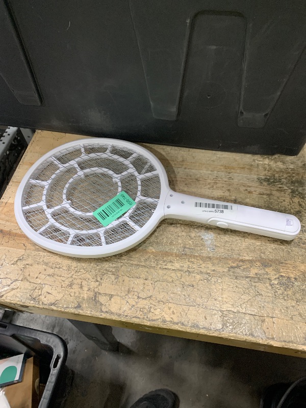 Photo 1 of **MISSING CHARGER** YsChois Electric Fly Swatter, Bug Zapper Companion, Mosquito Killer Racket | Gold Zone Voltage, Densest 3mm Mesh, Apple-Like Weight, AA Battery Operated (not incl) - Pro Swat Tips for Indoor & Outdoor