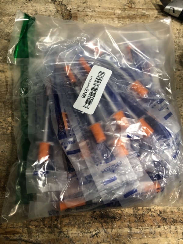 Photo 1 of 0.5ml 31G 5/16" (8mm) Syringes, Disposable Individual Package, Pack of 25