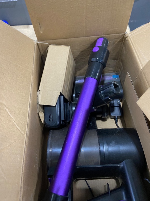 Photo 1 of **MISSING BATTERY AND SOME ATTACHMENTS** Honki Cordless Vacuum Cleaner, 500W/40Kpa Vacuum Cleaners for Home, Vacuum with LED Display