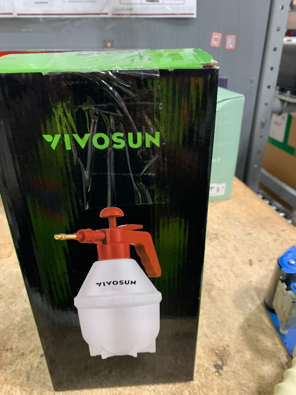 Photo 1 of **** BLACK**** VIVOSUN 50oz Pump Sprayer, Handheld Garden Water Sprayer Bottle with Adjustable Brass Nozzle, for Spraying Plants, Flowers, Weeds and Cleaning, Red