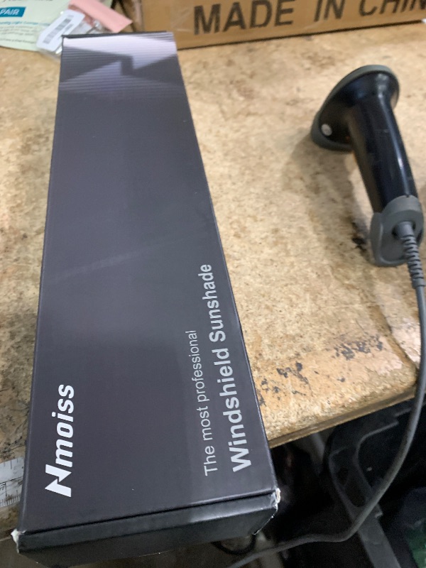 Photo 1 of [Upgraded] Nmoiss Windshield Sun Shade Umbrella - [Vinyl Coating Heat Shield] Protect Car from Sun Rays & Heat Damage Keep Cool and Protect Interior, Spring Structure Edge Medium 56" L x 31" W