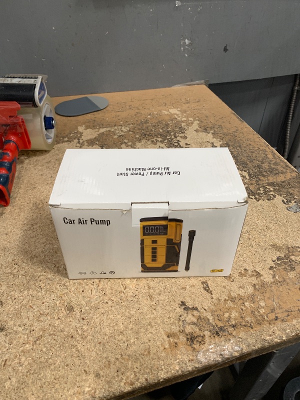 Photo 1 of ***MIGHT BE DAED*** Car Jump Starter with Air Compressor, 3000A Car Battery Jumper Starter Portable (9.0 Gas/6.5L Diesel) with 150PSl Digital Tire Inflator Portable Car Jump Box with Jumper Cables, Charger, LED Light