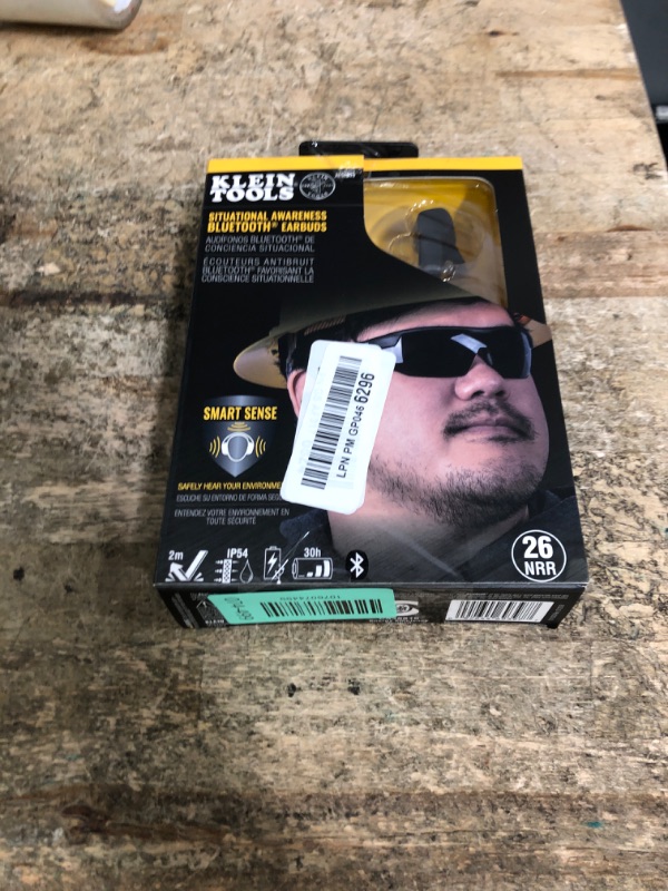 Photo 1 of *ONLY 1 EARBUD* Klein Tools AESEB1S SMART SENSE True Wireless Safety Earbuds with Bluetooth and Situational Awareness, 26dB Hearing Protection, 30-Hr Runtime