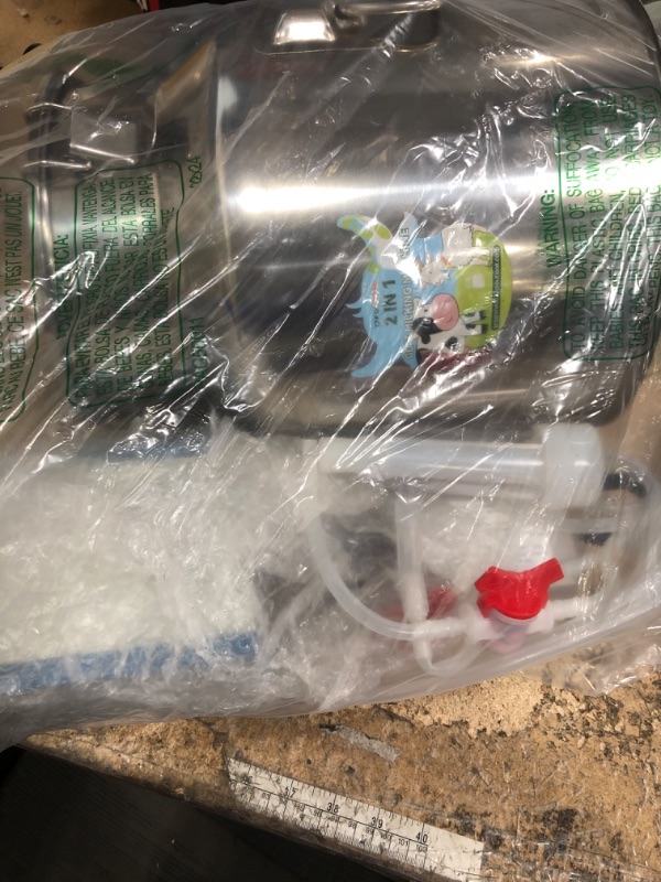 Photo 1 of **MISSING CHARGER**Proshine Upgraded 2 in 1 Goat Milking Machine 14L, 304 Stainless Steel Bucket, with 4 Teat Cups for Goat & Cow, Continuously Adjustable Pulsation Vacuum Milker