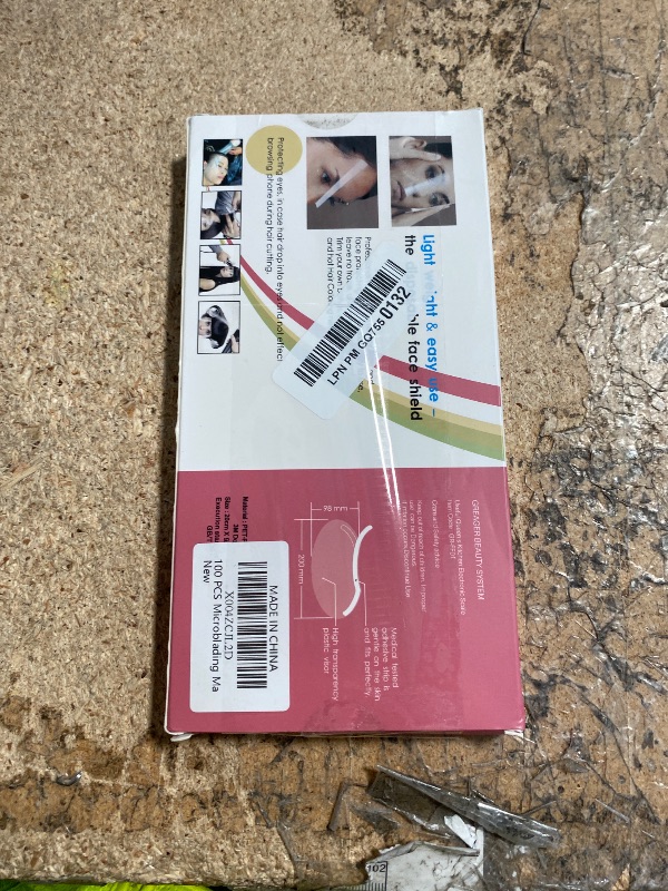 Photo 1 of 100 PCS Microblading Makeup Shower Face Shields Visors, Disposable Face Shields Masks for Hairspray Salon Supplies and Eyelash Extensions Eye Eyelid Surgery Aftercare