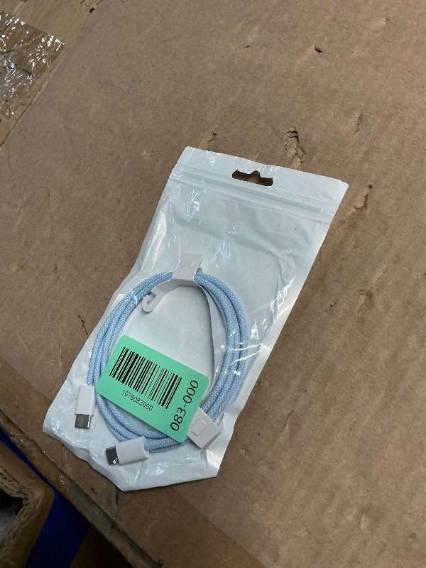 Photo 1 of ?2-Pack 3.3FT? USB C to USB C Braided Fast Charging Cable, 60W PD Type-C Power Cord for iPhone 17/16/15 Pro Max, MacBook Air, iPad Pro, Samsung Galaxy, Pixel, Android Auto, CarPlay, Blue