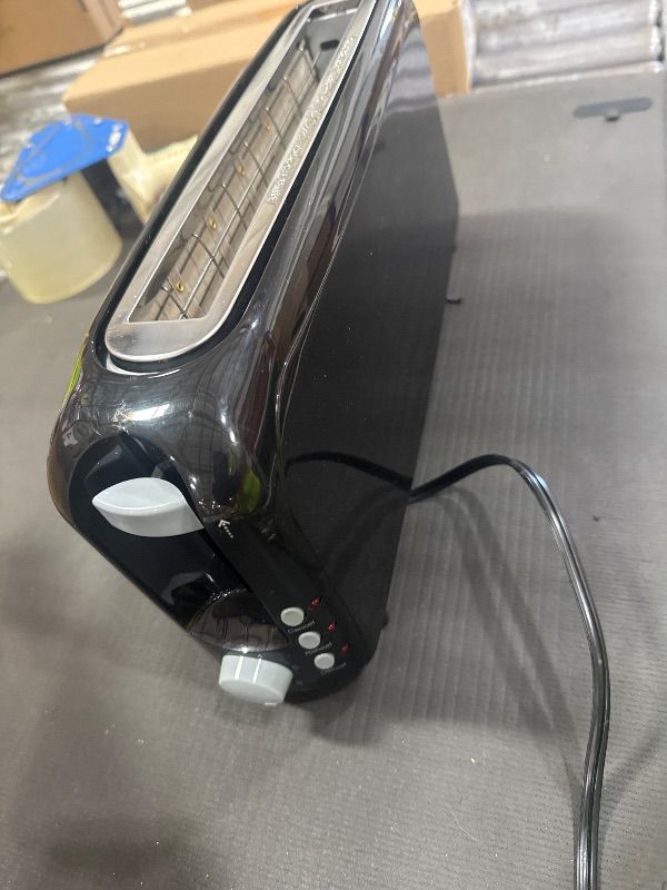 Photo 1 of ***PARTS ONLY DOES NOT WORK***SEEDEEM 2 Slice Slim Toaster, Single 10" Long Slot Toaster Fits Bagels & Artisan Bread, 6 Shade Settings, Cancel/Reheat/Defrost, Removable Crumb Tray, Auto Shut-Off, Black