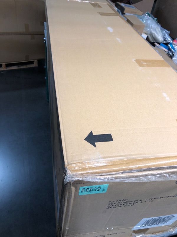Photo 1 of ***FACTORY SEALED***Christmas Time 7.5 ft. White Pine Snowy Unlit Artificial Christmas Tree