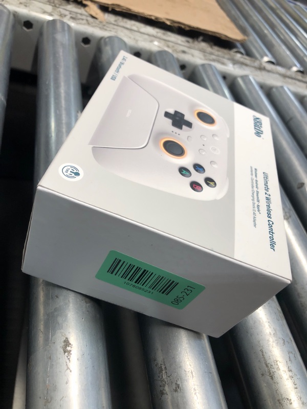 Photo 1 of ***FACTORY SEALED***8Bitdo Ultimate 2 Wireless Gaming Controller with TMR Joysticks, Switchable Hall Effect/Tactile Triggers, 8Speed Wireless Tech, Charging Dock, RGB Fire Ring for PC & Android - White