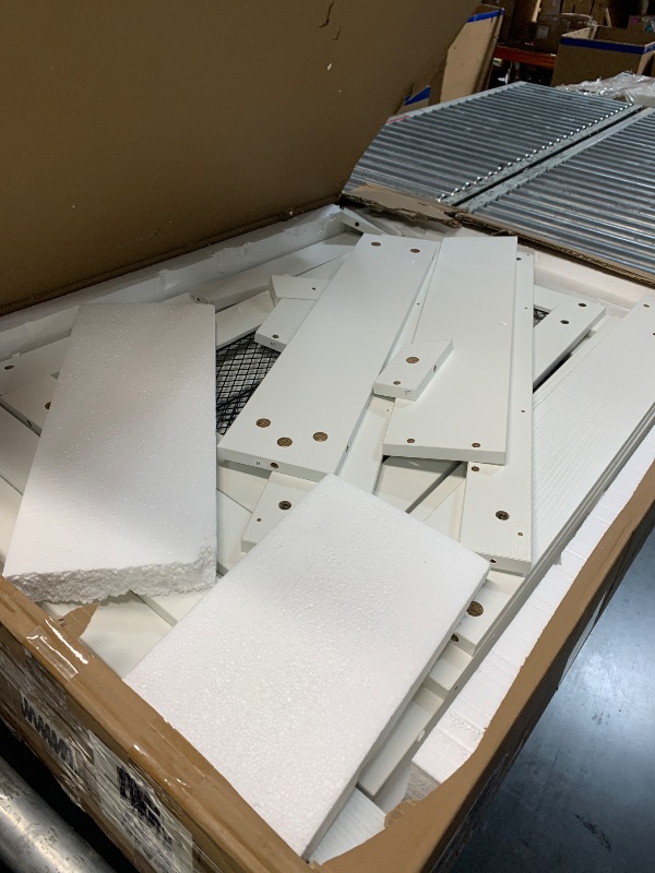Photo 1 of *** MISSING HARDWARE***71'' Dog Crate Furniture for 2 Dogs, Extra Large Double Dog Kennel Indoor with Removable Divider and Storage Drawers, Heavy Duty Indoor Wooden Dog Crate TV Stand for Large Medium Dogs
