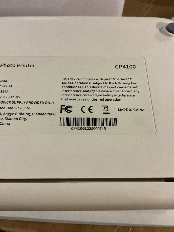 Photo 1 of **NO INK INCLUDED**HPRT CP4100 Photo Printer - Plus 4x6 Bluetooth Instant Picture Printer with 20 Sheets & Ribbon - Wi-Fi, Premium Dye Sublimation - 300 DPI Display Resolution - Editing App for Fun, Creative Photos