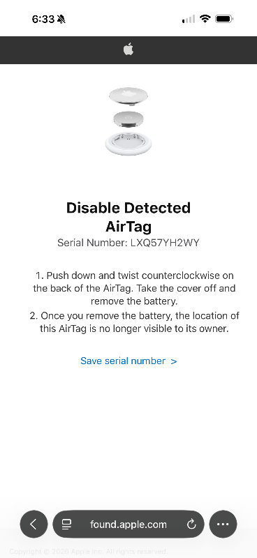 Photo 1 of ***LOCKED***
Apple AirTag (2nd Generation): Tracker for Keychain, Wallet, and More; Locator with Sound; Simple One-Tap Setup with iPhone or iPad; Key Finder with up to 1.5X Precision Finding Range