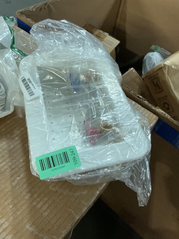 Photo 1 of (1 Pack) Lidertik Washing Machine Outlet Box Press with Center Drain, Inlet 1/2 inch Press connect x Outlet 3/4 inch NH Thread LI-XYJH-560-LK