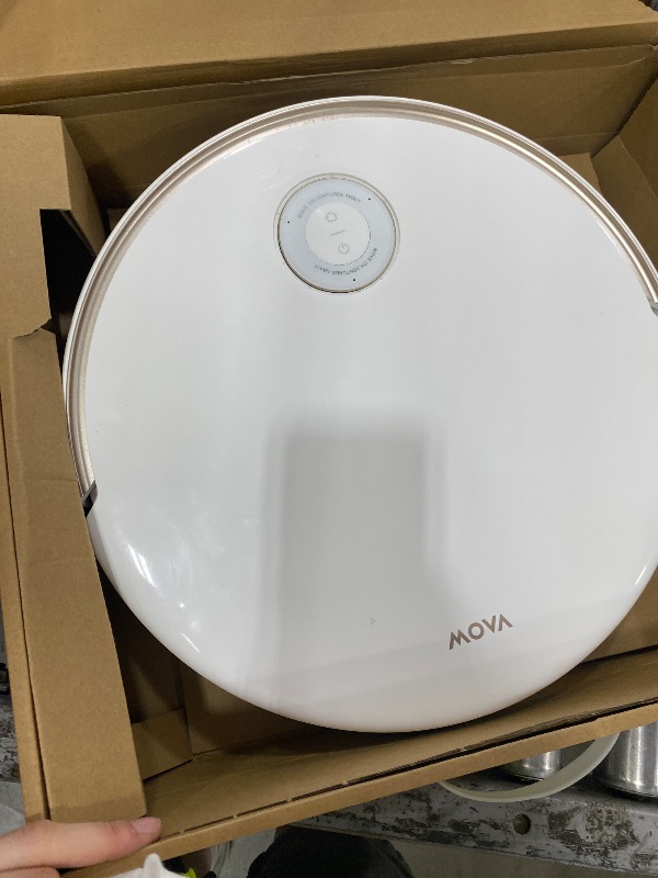 Photo 1 of ***LIDAR TURRET WILL NOT POPUP**
MOVA V50 Ultra Complete Robot Vacuum and Mop, 24,000Pa Suction, Zero Tangling Duobrush, 2.28in Obstacle Overcoming, FlexiRise Navigation, 176°F Hot Water Mop Self-Cleaning & Fast Hot Air Drying, White