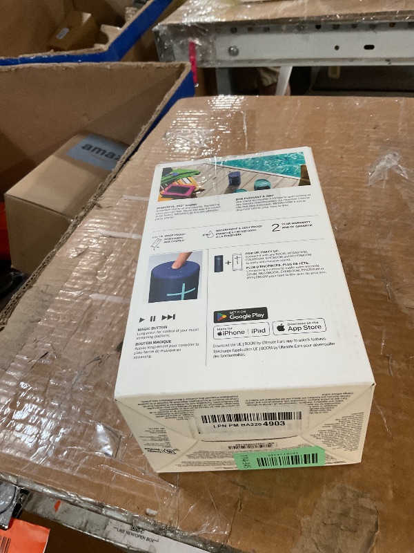 Photo 1 of ***MISSING PARTS***
Ultimate Ears MEGABOOM 4 Portable Waterproof Bluetooth Speaker with Immersive 360-Degree Sound and Balanced Bass, Floating Speaker with 20-Hour Battery and 147ft (45m) Range - Blue