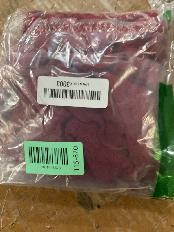 Photo 1 of ***DAMAGED - SEE NOTES/PICTURES***
Verdusa Women's Asymmetrical Tops Y2k Lace Bell Long Sleeve Top Sheer Fitted Going Out Tops Burgundy Large