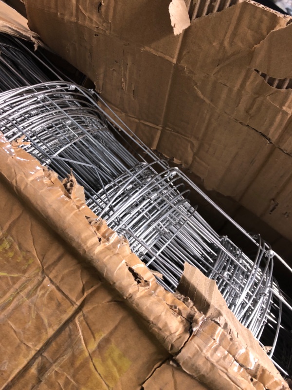 Photo 1 of ? Farm Fence, 6Ft x 328Ft Galvanized Wire Fencing, Goat Cattle Deer Livestock Fence, Heavy Zinc Goat Fences for Goat Deer Yard Livestock Protection