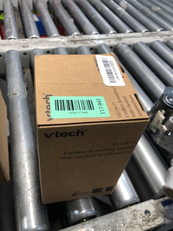 Photo 1 of [New] VTech VG134-11 DECT 6.0 Cordless Home Phone with Bluetooth Connection, Digital Answering Machine, Backlit Display,Full Duplex Speakerphone, Caller ID/Call Waiting,1000 ft Range (Black)