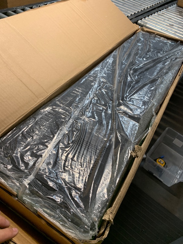 Photo 1 of ***BOX 2OF2 MISSING 1**Feonase Queen Bed Frame with Storage & Charging Station - Hydraulic Lift Up Platform Bed, Upholstered Button Tufted Headboard, Sturdy Wooden Slats, Noise-Free, No Box Spring Needed, Dark Gray