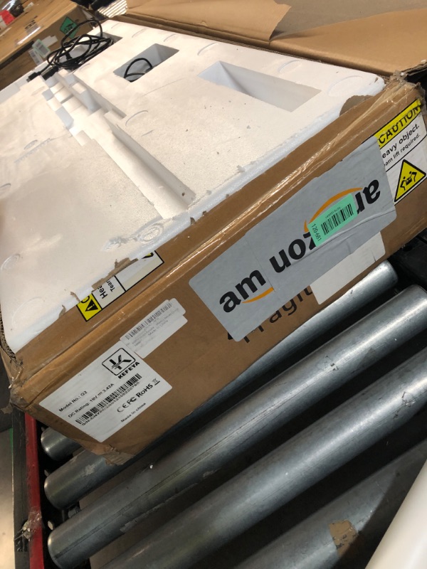 Photo 1 of ** for parts only, damaged pole wire does not power on ** KEFEYA 32-Inch Portable TV with Touch Screen | 6GB RAM + 128GB Storage | 1080P Full HD Portable Monitor with Built-in 8-Hour Battery | Android 13 OS | Rolling TV on Wheels | Remote Control