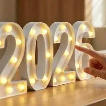 Photo 1 of ***STOCK PHOTO FOR REFERENCE ONLY*** 4 LED Marquee Numbers Lights 2026 Sign, Light up Numbers for New Year Decorations 2026 graduation decorations, Class of 2026 Lights Decoration for High School Senior College Graduation Party Favor Supplies