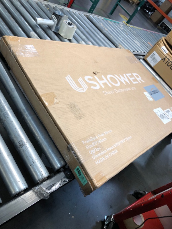 Photo 1 of ***FACTORY SEALED *** USHOWER Bathroom Mirror for Over Sink, 24x36 Inch Oval Frameless Mirror, Beveled and Polished, Decorative Wall Mirror for Bathroom, Bedroom, Vanity, Entryway, Modern and Elegant