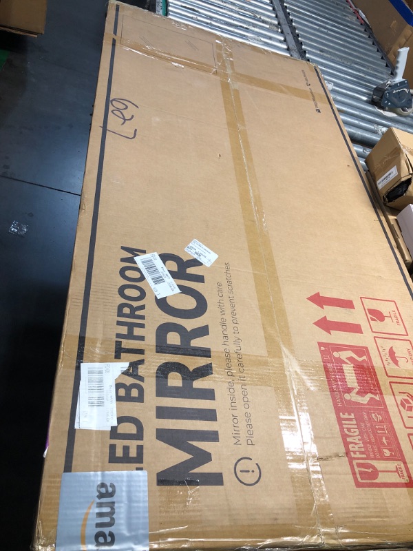 Photo 1 of ***TRUCK/TRAILER PICKUP ONLY***   ***FACTORY SEALED - OPENED FOR INSPECTION***Keonjinn 60 x 28 Inch LED Mirror Backlit Bathroom Vanity Mirror Dimmable Anti-Fog Wall Mounted Lighted Mirror Large Makeup Mirror with Lights (Horizontal/Vertical)
