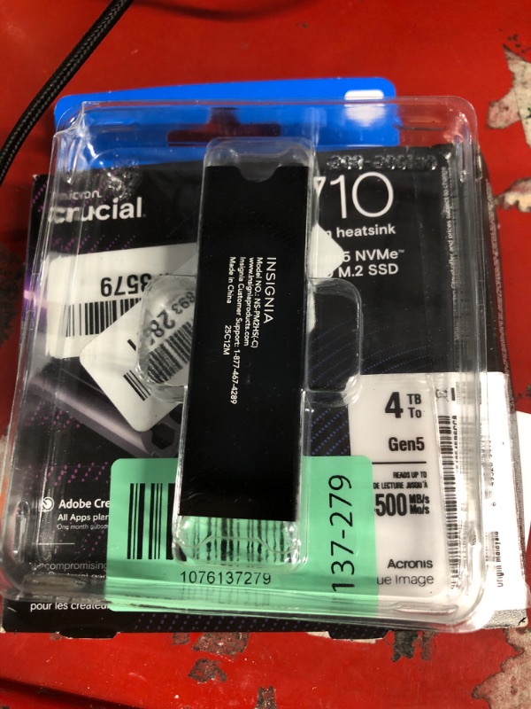 View 3 of ** FOR PARTS ONLY **
Crucial T710 PCIe Gen5 NVMe 4TB SSD – Heatsink, Up to 14,900 MB/s, Laptop & Desktop Compatible (PC), for Creatives and Hardcore Gamers, Solid State Drive, Includes 1Mo Adobe CC – CT4000T710SSD5-01