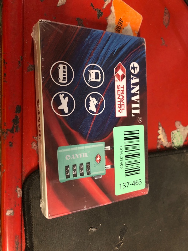 Photo 1 of ***FACTORY SEALED***ANVIL 4 Digit Luggage Locks, TSA Locks for Luggage, Advanced TSA008 core, Alert Indicator for Your Travel Lock, Suitcase Lock. (4, Cyan)