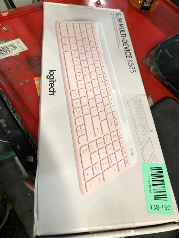 Photo 1 of ***MISSING PARTS***
Logitech K585 Multi-Device Slim Wireless Keyboard, Built-in Cradle for Device; for Laptop, Tablet, Desktop, Smartphone, Win/Mac, Bluetooth/Receiver, Compact, Easy Switch, 24 Month Battery - Rose