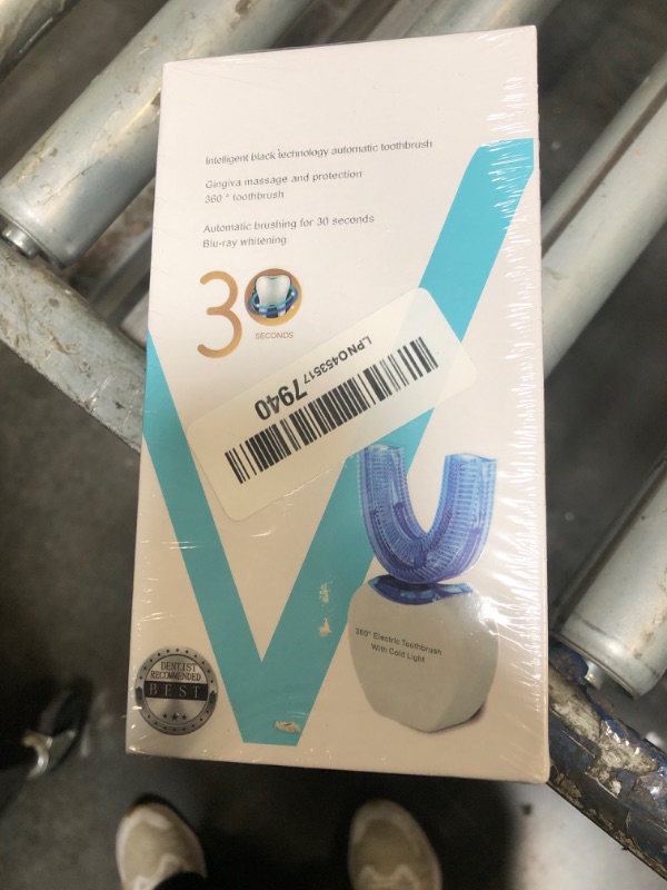 Photo 1 of ** FACTORY SEALED******FREEZE2TRIM Sani White Ultrasonic Toothbrush, Ortho Sparkle Sonic Glow Brush, 360 Brite Toothbrush Adult U Shaped Ultrasonic Tooth Cleaner Teeth Whitening Light Electric Automatic Hands Free