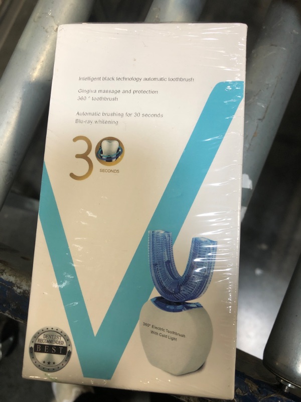 Photo 1 of ** FACTORY SEALED******FREEZE2TRIM Sani White Ultrasonic Toothbrush, Ortho Sparkle Sonic Glow Brush, 360 Brite Toothbrush Adult U Shaped Ultrasonic Tooth Cleaner Teeth Whitening Light Electric Automatic Hands Free
