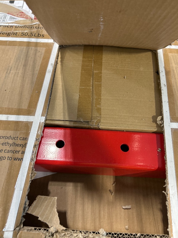 Photo 1 of [Only 1 box, partial set] 2-Ton Hydraulic Shop Crane Folding Engine Hoist with Lever, 4400Lbs Capacity w/6 Steel Casters - Heavy-Duty Portable Car Lift for Truck Engines, Boat Motors, Farm Equipment (Net Wt. 168 lbs)