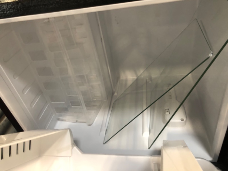 Photo 1 of ***FINAL SALE/NO RETURNS/FOR PARTS *** Electactic 3.1 Cu.Ft Mini Fridge with Freezer, 2 Door Compact Refrigerator, Mini Fridge with Adjustable Removable Glass Shelves for Bedroom, Office, Dorm or Apartment, Stainless Steel