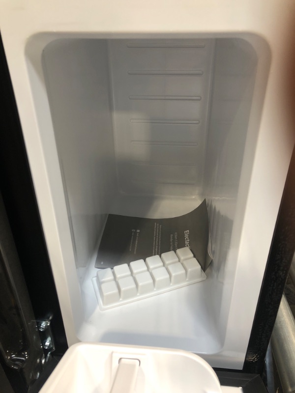 Photo 1 of ***FINAL SALE/NO RETURNS/FOR PARTS *** Electactic 3.1 Cu.Ft Mini Fridge with Freezer, 2 Door Compact Refrigerator, Mini Fridge with Adjustable Removable Glass Shelves for Bedroom, Office, Dorm or Apartment, Stainless Steel