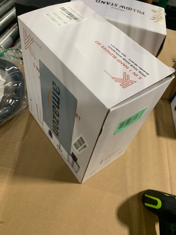Photo 1 of ** sold as is no refund/return** see comments
KOIOS 5-in-1 Hand Immersion Blender, 12 Speed Adjustable Emulsifier Handheld Blender, 1000W Copper Motor Stainless Steel Blade Hand Mixer with attachments, Blue