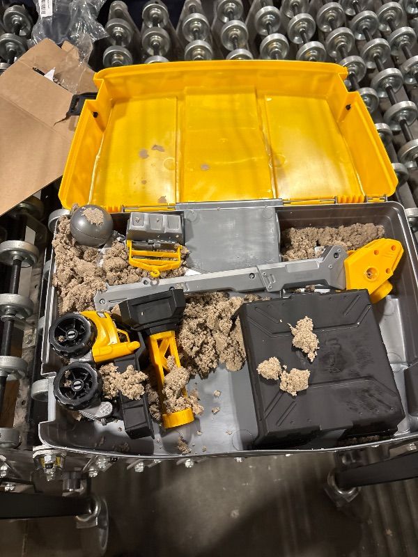 Photo 1 of **MISSING PARTS**Kinetic Sand, Construction Site Folding Sandbox with 2lbs Play Sand & Toy Truck, Sensory Toys for Kids Ages 3 and up