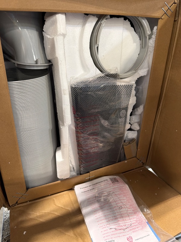 Photo 1 of *** MAJOR DAMAGE DOES NOT WORK *** *** SOLD FOR PARTS ** *** FINAL SALE ** Air Conditioner,14000Btu Portable Air Conditioner with Remote Control,Quiet AC Unit with Cool, Dehumidifier & Fan Mode Room Cooling Up to 700 sq ft,24 Hour Timer, Window Installati
