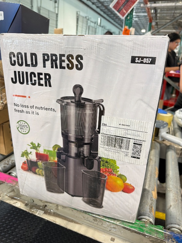 Photo 1 of ***FACTORY SEALED***Juicer Machines with 5.8" Large Chute, 2-in-1 Cold Press Juicer for Whole Vegetables Fruits 400W, Masticating juicer Easy to Clean Juice Extractor Machine for Making Nut Mike, Juice, Premium Gray