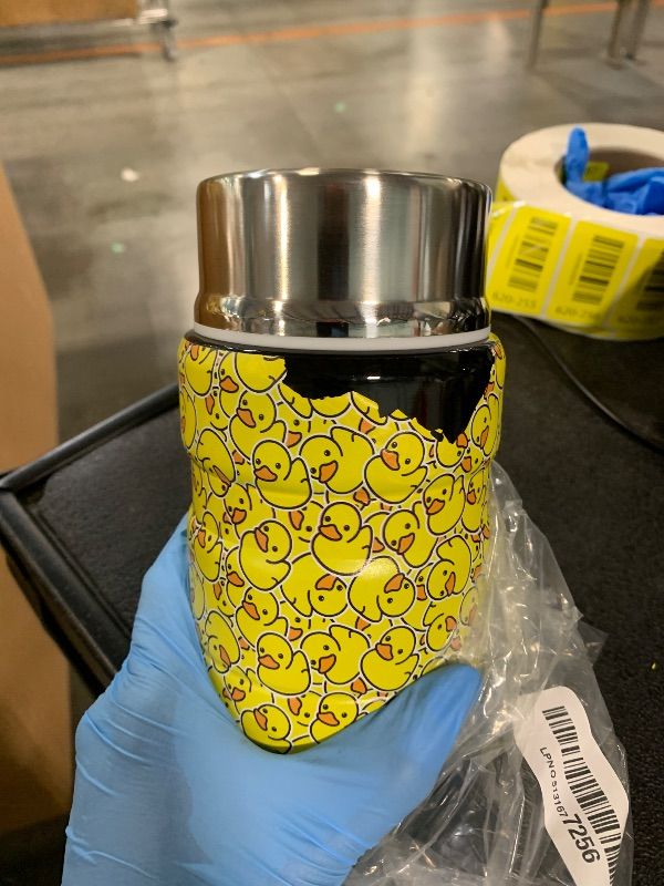 Photo 1 of ** SOLD AS IS, NO REFUND/RETURN** SEE COMMENTS!
Earth&ME 17 OZ Soup Thermo for Hot & Cold Food for Kids, Vacuum Insulated Steel Lunch Container, Kids Wide Mouth Bento Thermal Food Jar, Warm Food Lunchbox Thermo Bowls with Spoon (Yellow Ducks)
