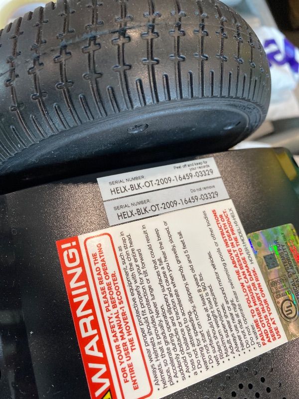 Photo 1 of **UNTESTED**
Hover-1 Helix Electric Hoverboard Scooter