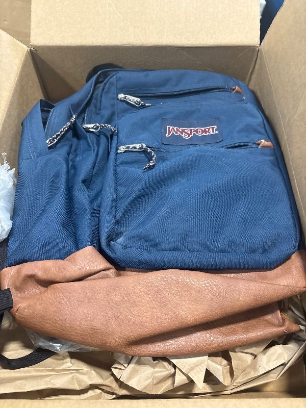 Photo 1 of **DAMAGED**
JanSport Cool Backpack, with 15-inch Laptop Sleeve - Large Computer Bag Rucksack with 2 Compartments, Ergonomic Straps, Navy
