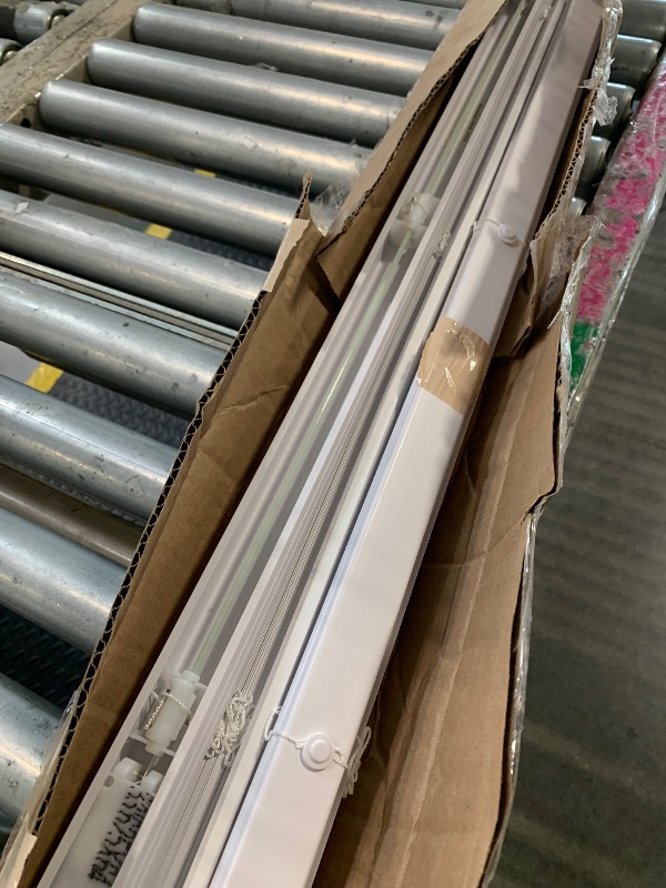 Photo 1 of ***SIMILAR ITEM UNKNOWN SIZE*** Cordless Vinyl Light Filtering Mini Blinds, White, 23" W x 42" L