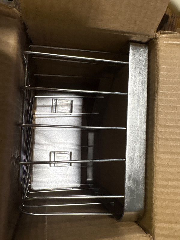 Photo 1 of **NEEDS CLEANING**
Anjing Kitchen Sink Caddy Corner Sponge Holder Organizer, Stainless Steel Adhesive with 4 Hooks