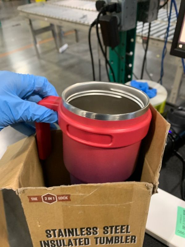 Photo 1 of ** SOLD AS IS NO REFUND/RETURN** SEE COMMENT!
ALOUFEA 20 oz Insulated Coffee Mug Tumbler with Handle, Stainless Steel Travel Mug Tumbler with Lid and Straw,Double Wall Vacuum Leak Proof Ice Coffee Thermal Cup, Dark Rainbow