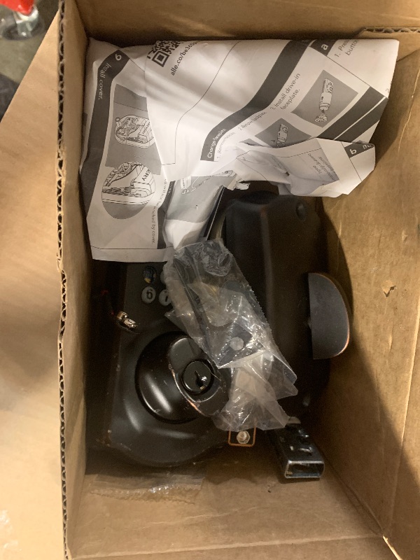 Photo 1 of ***Heavily used and missing parts****Schlage Camelot Electronic Keypad Deadbolt Lock, Keyless Front Door Entry, Mechanical Key Backup Included, Aged Bronze, BE365 V CAM 716