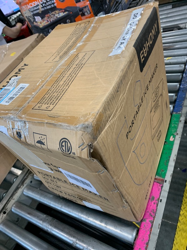 Photo 1 of ** SOLD AS IS NO REFUND/RETIRN** SEE COMMENTS 
EUHOMY Countertop Ice Maker Machine, 40Lbs/24H Auto Self-Cleaning, 24 Pcs Ice/13 Mins, Portable Compact Ice Maker with Ice Scoop & Basket, Perfect for Home/Kitchen/Office/Bar(Silver)