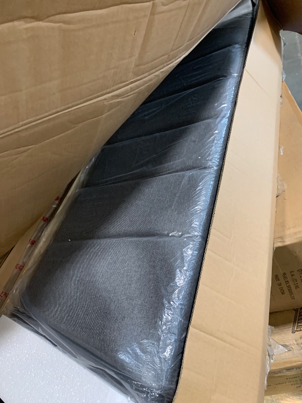 Photo 1 of ** SOLD AS IS NO REFUND/RETURN** SEE COMMENTS 
Decofy Full Size LED Platform Bed Frame with Soft-Glow Mood Lighting & Adjustable Upholstered Headboard, Modern Linen Bed with Storage Drawers, Heavy Duty Metal Support, No Box Spring Needed, Grey