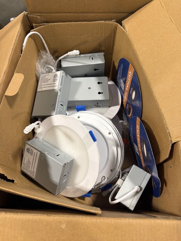 Photo 1 of ***MISSING PARTS*** Amico 12 Pack 6 Inch 5CCT LED Recessed Ceiling Light with Night Light, 2700K/3000K/3500K/4000K/5000K Selectable Ultra-Thin Lighting, 12W=110W, 1100LM, Dimmable Canless Wafer Downlight ETL&FCC